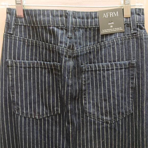AFRM The Amiri Maxi Pencil with High Back Slit Skirt Dark Wash Blue Size 25 NWT - Picture 13 of 13